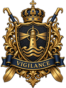 Coast Guard of Gondara crest with the motto Vigilance
